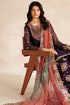Farasha Embroidered Chiffon Suit Rosette Glow