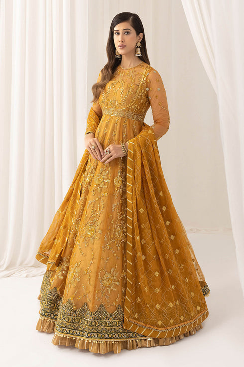 Asifa and Nabeel Embroidered Net 3 Piece suit Chashni ANB-03