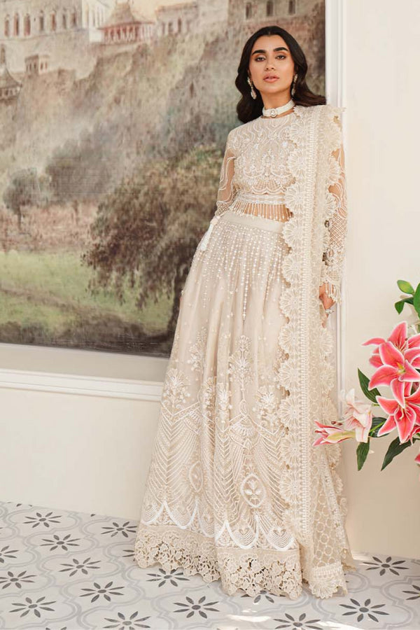 Zarqash Embroidered Net 3 piece suit ARELA