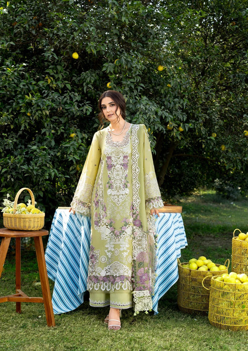 Elaf Embroiderd Lawn Suit ELY-08 PISTACHIA
