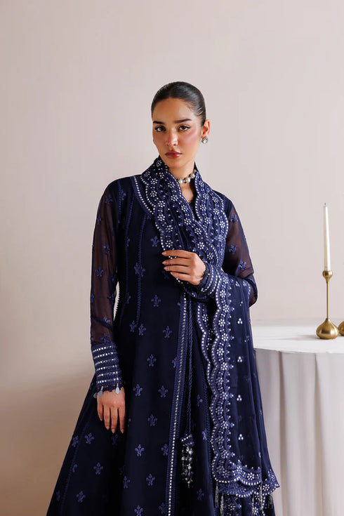 Farasha Embroidered Chiffon Suit Night Prism
