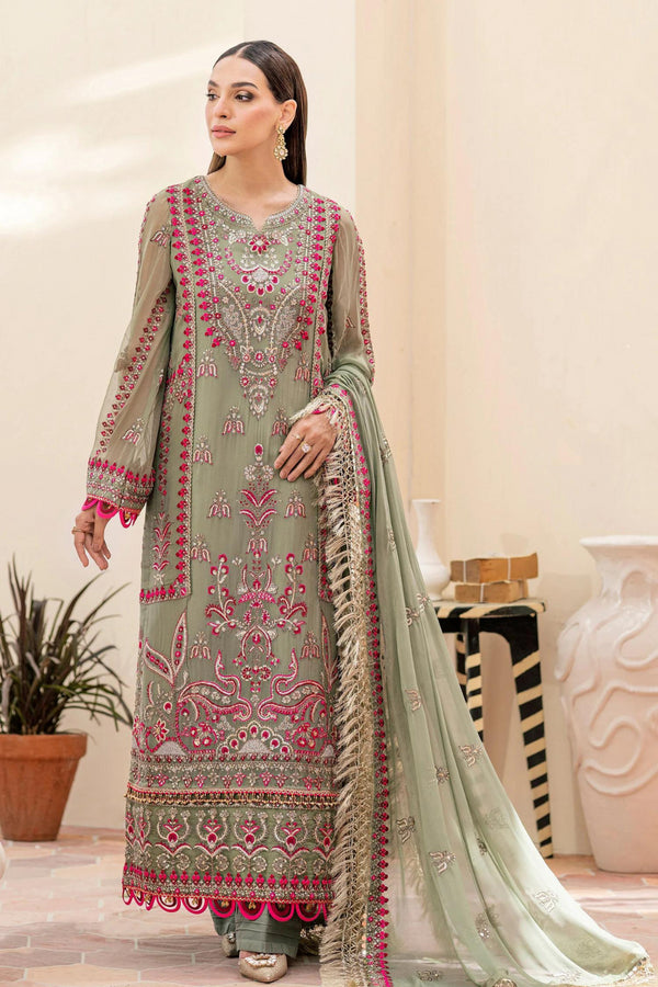 Maryam N Maria Embroidered Chiffon 3 piece suit  Nora SFD-0090