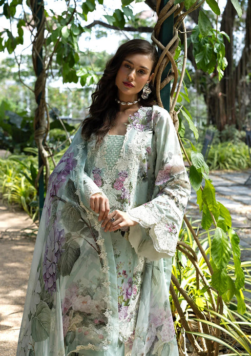 Elaf Digital Printed Lawn Suit ESA-4B MINT MEADOW