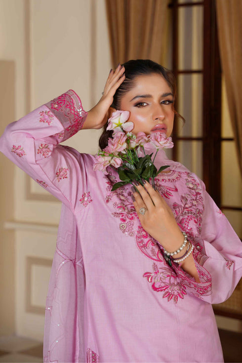 Attire Designer Embroidered Lawn 3PC Suit AD-24