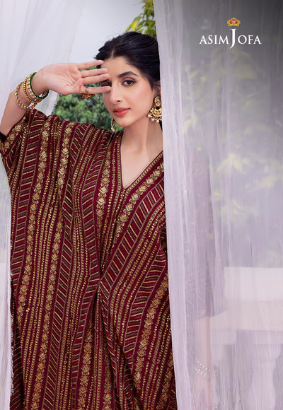 Embroidered Chiffon 3 Piece suit AJAB-11