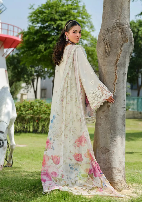 Elaf Embroiderd Lawn Suit ELH-7A WHITE EMPRESS