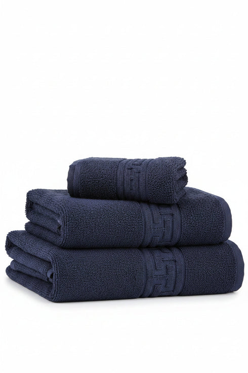 100% Egyptian Cotton 600 GSM Bath Towels Set - Navy