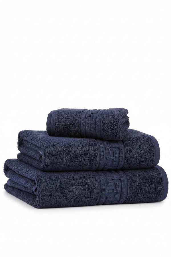 100% Egyptian Cotton 600 GSM Bath Towels Set - Navy