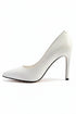White Matte Drag Queen Pointed Toe Court Shoes – G-924