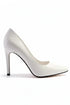 White Matte Drag Queen Pointed Toe Court Shoes – G-924