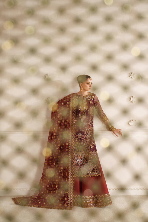 Baroque Embroidered Chiffon Suit CH14-07