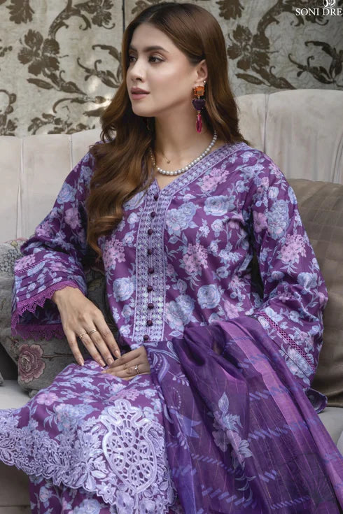 Soni by Munira Digital Printed Lawn 3 Piece Suit SD-09