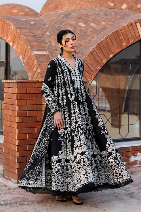 Emaan Adeel Embroidered Lawn Suit MIDNIGHT BLISS