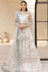 Farasha Embroidered Net Suit Moonlight Mist