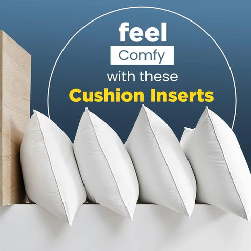 Cushion inserts, 45cm x 45cm, Extra Fluffy & Super Soft Cushion Pads - White