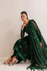 Farasha Embroidered Chiffon Suit Emerald Leaf