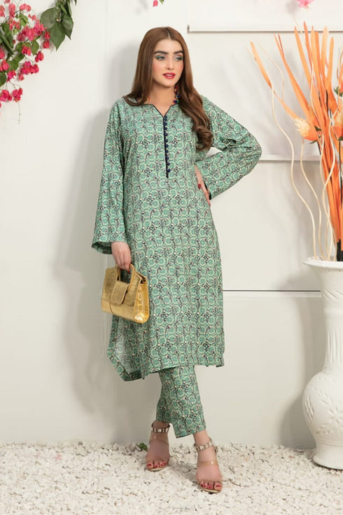 Tawkkal Digital Printed Linen 2 Piece D-9875