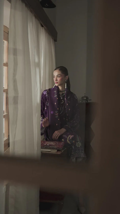 Qalmkar Jacquard Digital Printed Suit QW-05 (A) ELIAN