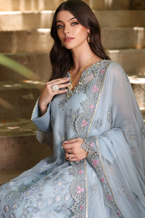 Noor By Sadia Asad Embroidered  Chiffon 3 Piece Suit D1-Laira