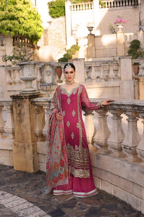 Noor By Sadia Asad Embroidered Chiffon 3 Piece Suit D3