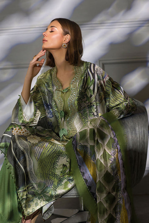 Sobia Nazir Printed Silk 3 Piece suit DESIGN 10