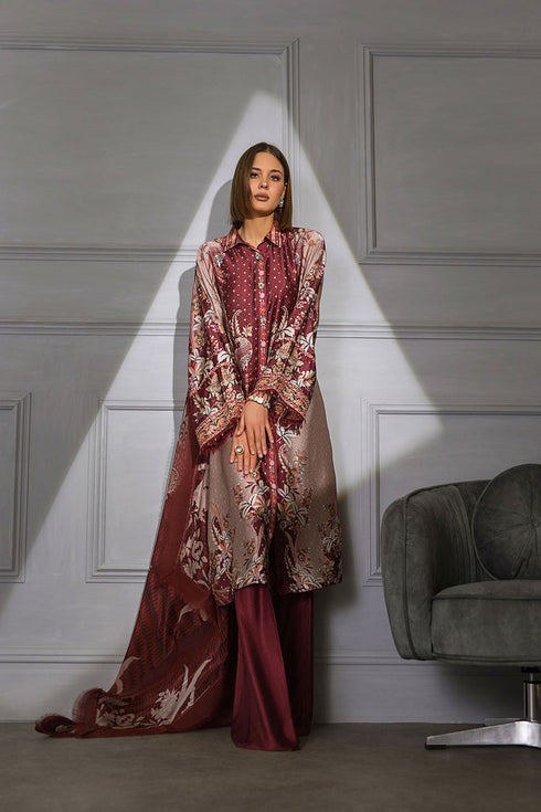 Sobia Nazir Printed Silk 3 Piece suit DESIGN 05