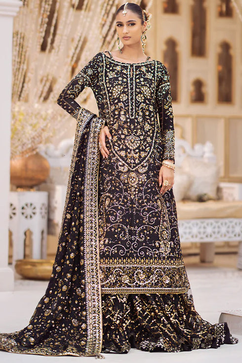 AIK Atelier Embroidered Khaadi Net 3 Piece Suit W LOOK 07