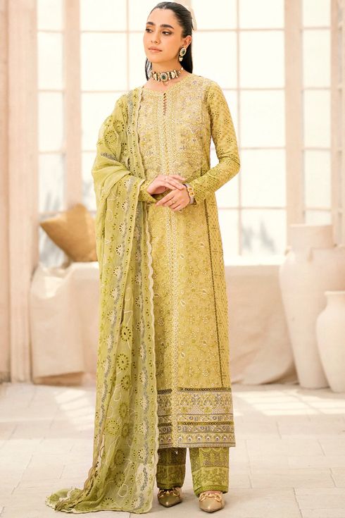 AIK Atelier Embroidered Lawn 3 Piece Suit LOOK 01 B