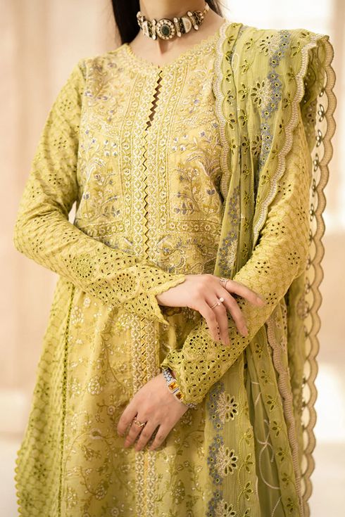 AIK Atelier Embroidered Lawn 3 Piece Suit LOOK 01 B