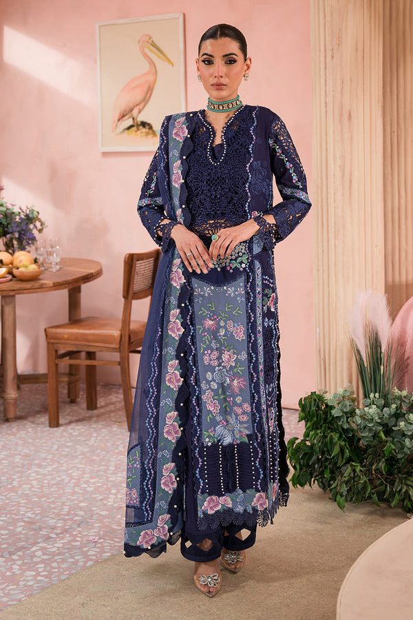 Afrozeh Lawn 3 Piece suit Bluebell