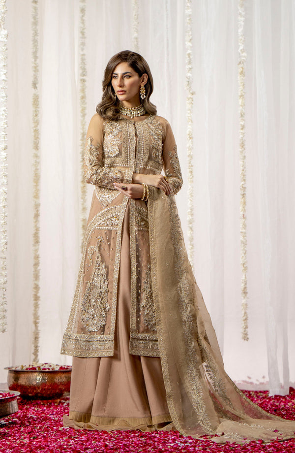 Maryam N Maria Embroidered Net 3 piece suit Celine-MW23-529