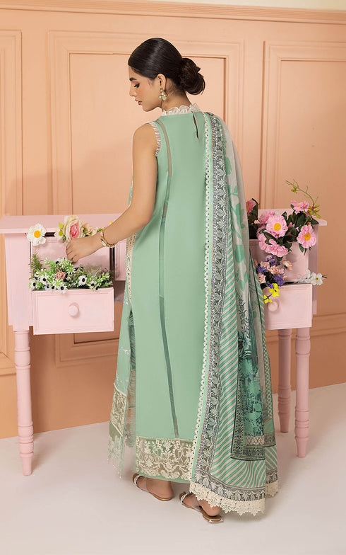 Asifa Nabeel Embroidered Lawn 3 Piece suit SEAFOAM ALV-14