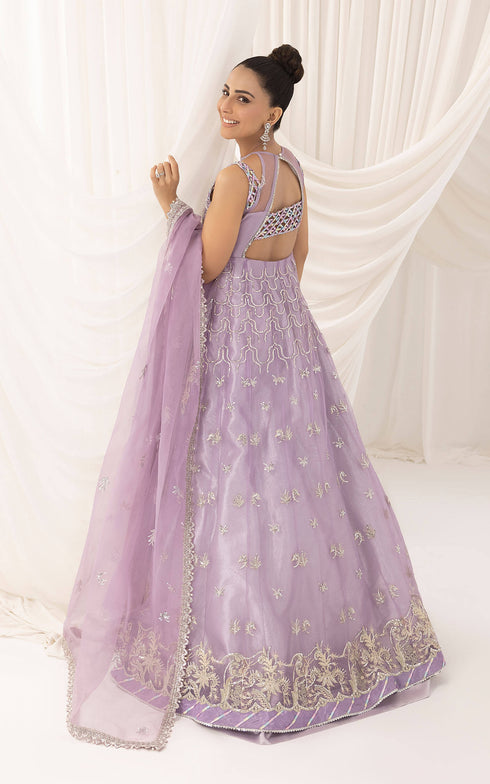 Asifa and Nabeel Embroidered Net 3 Piece suit Risham ANB-09