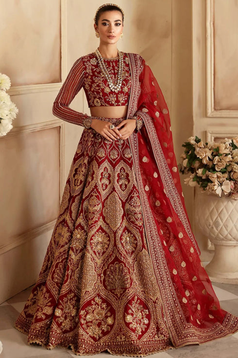 Akbar Aslam Organza 3 Piece Suit Rosier