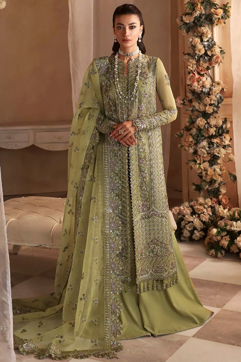 Akbar Aslam Organza 3 Piece Suit Seren