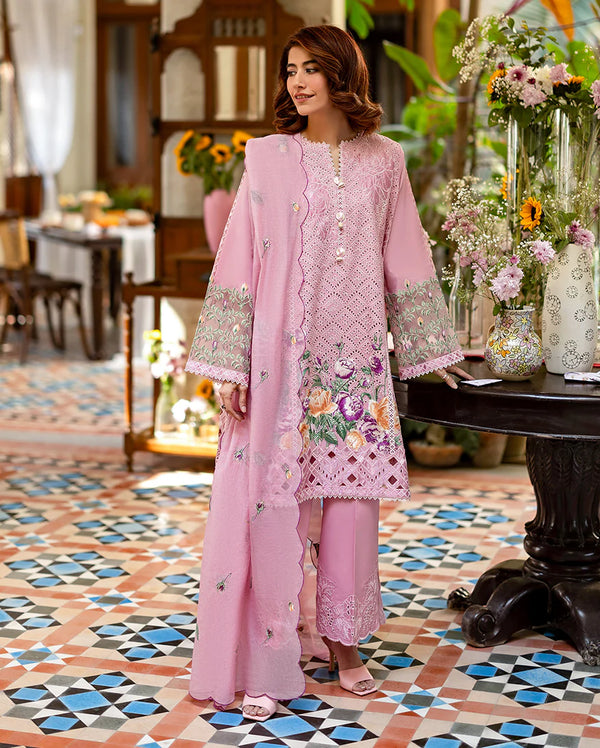 Mushq Chikan Embroidered Lawn Suit Arabil