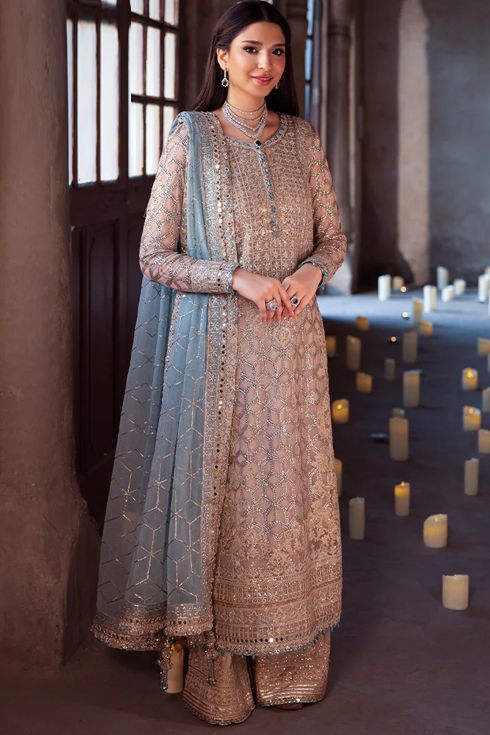 Asim Jofa Embroidered Organza 3 Piece Suit AJYV-05