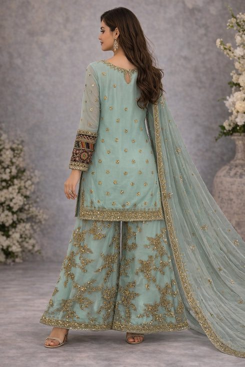 Baba Posh Embroidered Chiffon 3PC Suit BP-08