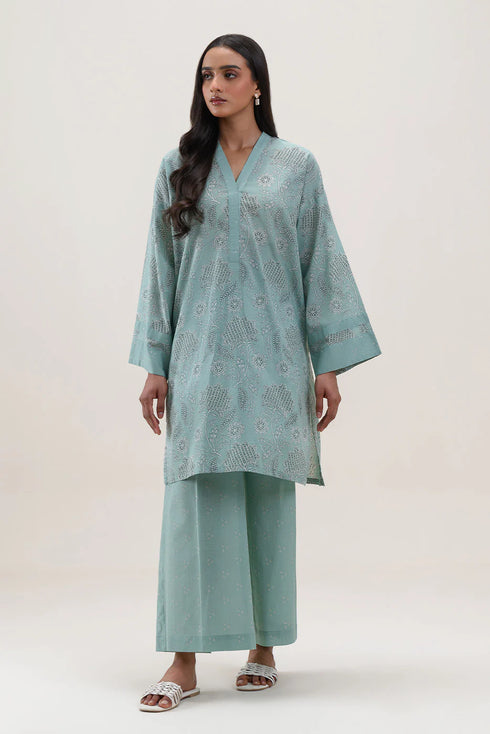 Beechtree Printed Blended Lawn Suit SAGE GLEAM BT-01