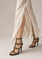 Women's Black Patent Gladiator Stiletto Heel Sandals Multi Strap Open Toe BS-5