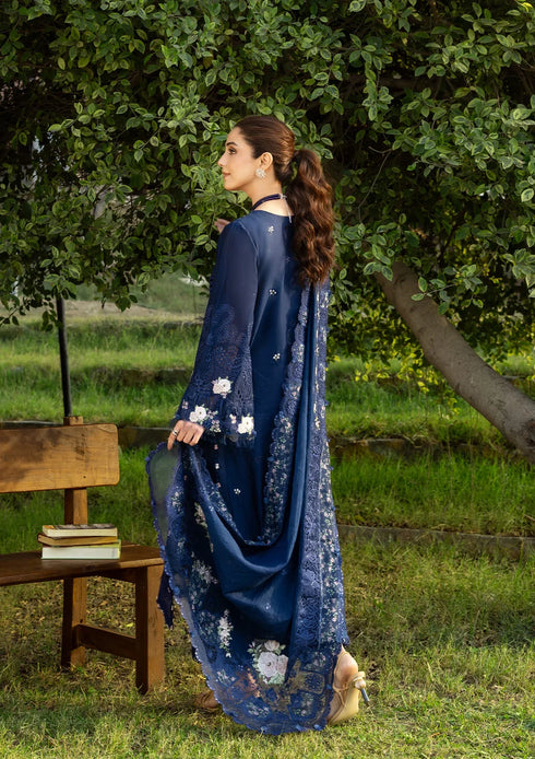 Elaf Embroiderd Lawn Suit ELY-4B BLUE BELLE