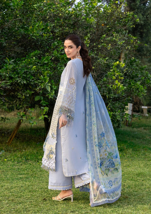 Elaf Embroiderd Lawn Suit ELY-12 SKY BLISS