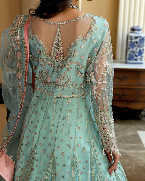 Mushq Embroidered sequined Net Suit Bindu