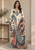 Women’s Beige Maxi Kaftan Beach Cover-Up – Relaxed Fit