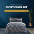 Spades Printed Black Duvet Cover Set - 100% Cotton for a Stylish Bed