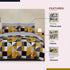 Stylish Grey and Mustard Duvet Covers - Geometric Pattern - 100% Cotton