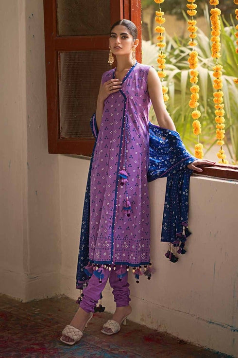 Gul Ahmed 3PC Printed Lawn Unstitched Suit CL-42016 B