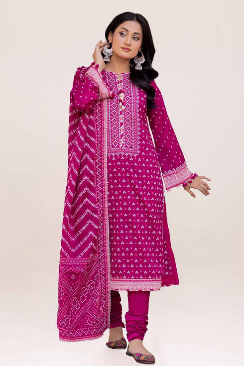 Gul Ahmed 3PC Unstitched Printed Lawn Suit CL-42241 B