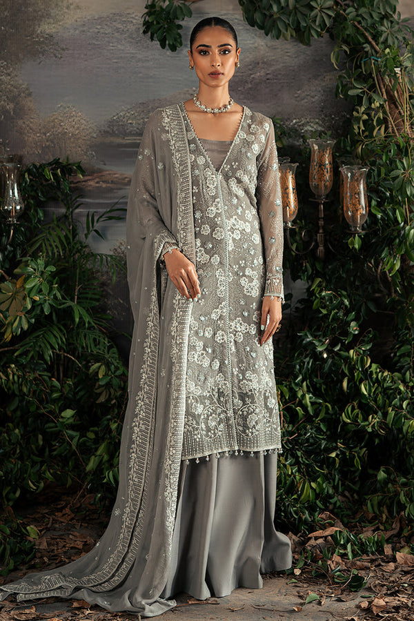 Croos Stitch  Embroidered Chiffon 4 Piece suit CLASSIC ACME