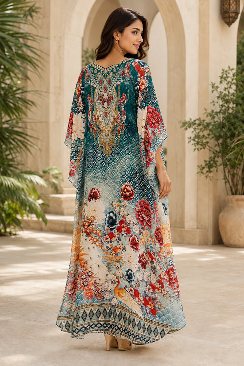 Multicolor Women’s Printed Cotton Kaftan Maxi Dress – Loose Beach and Swimwear Cover-Up (Copy)